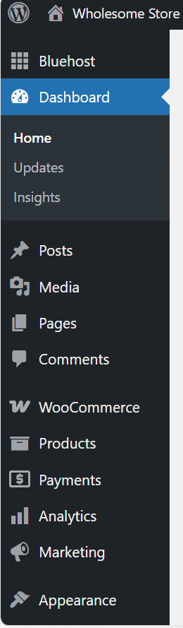Wordpress Dashboard