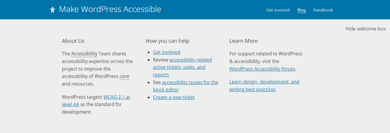 Als je een passie hebt voor UX of toegankelijkheid, dan heet de WordPress community je van harte welkom.