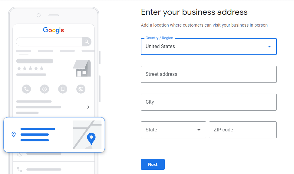Zorg voor een controleerbaar bedrijfsadres. Google kan een ansichtkaart naar het adres sturen. 