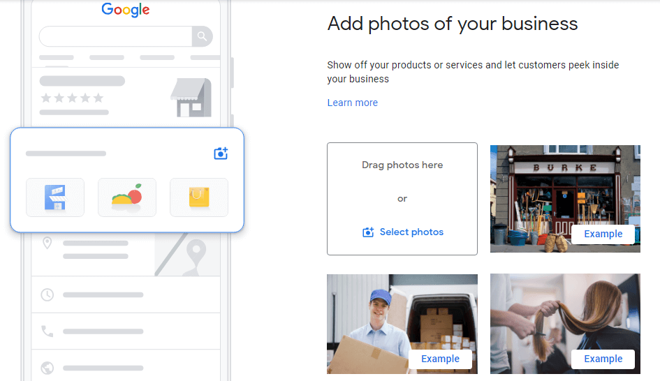 Voeg afbeeldingen toe aan uw Google bedrijfsprofiel om uw producten, diensten, winkel of kantoorruimtes te laten zien.