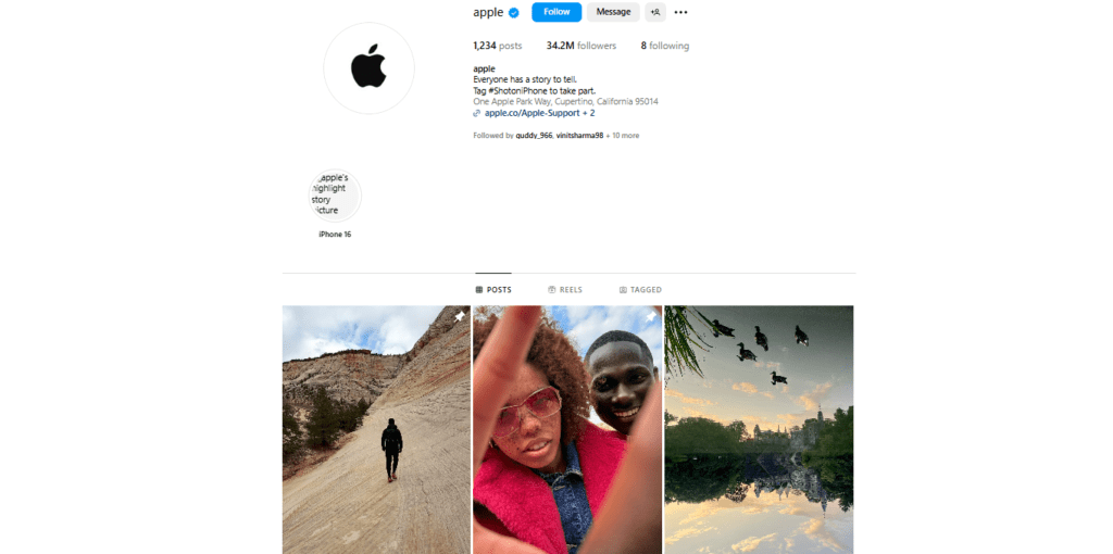 Appel Instagram