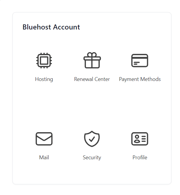 Bluehost-account