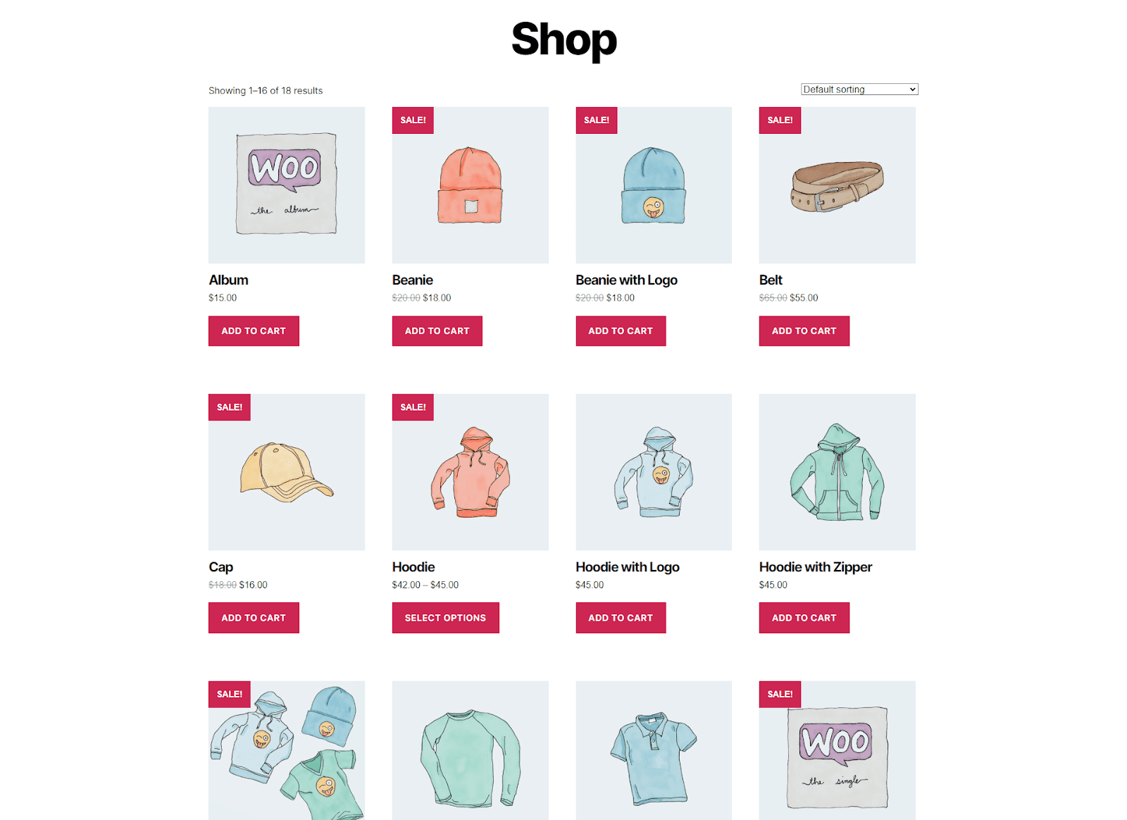 Een e-commerce winkel.