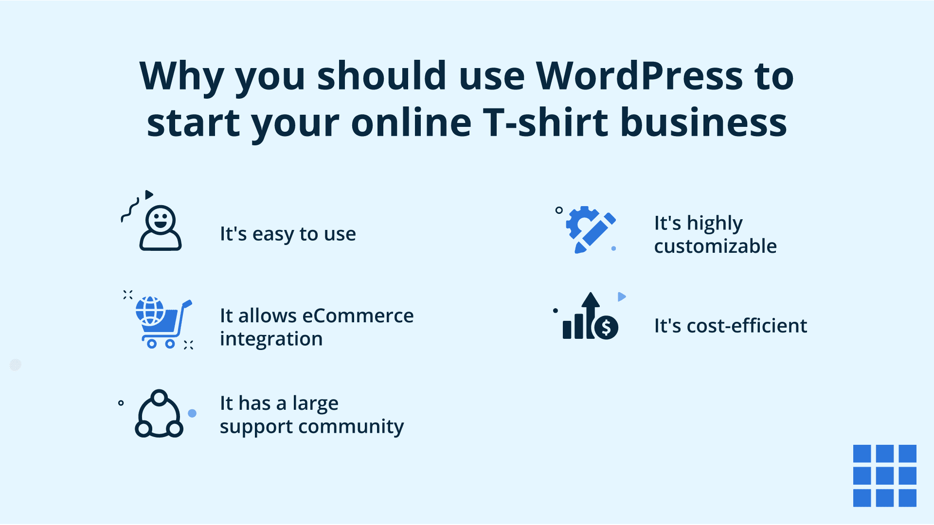 Lees hier waarom je WordPress zou moeten gebruiken om je online T-shirt bedrijf te starten.