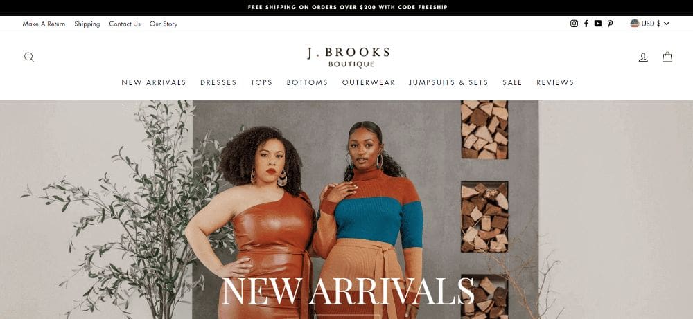 J. Brooks Boutique is een van de snelst groeiende e-commerce bedrijven in de VS.
