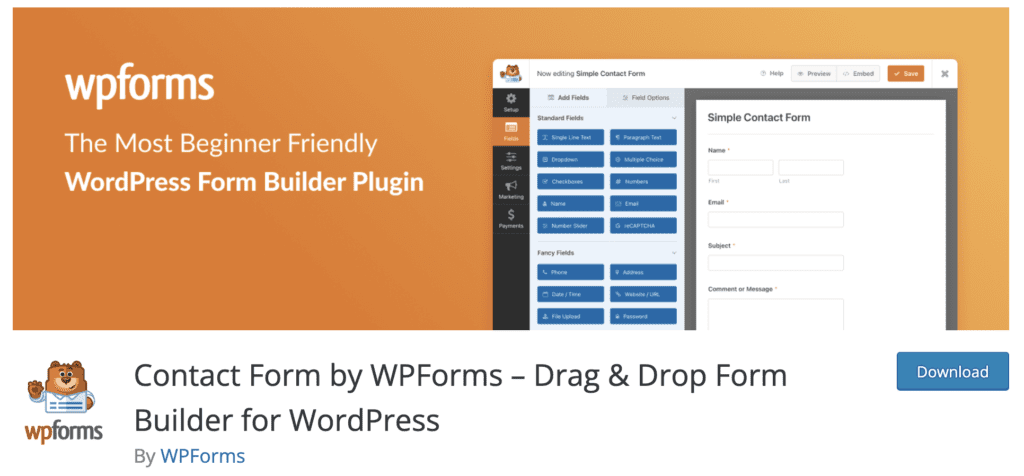 wp forms lead gen plugin voor wp