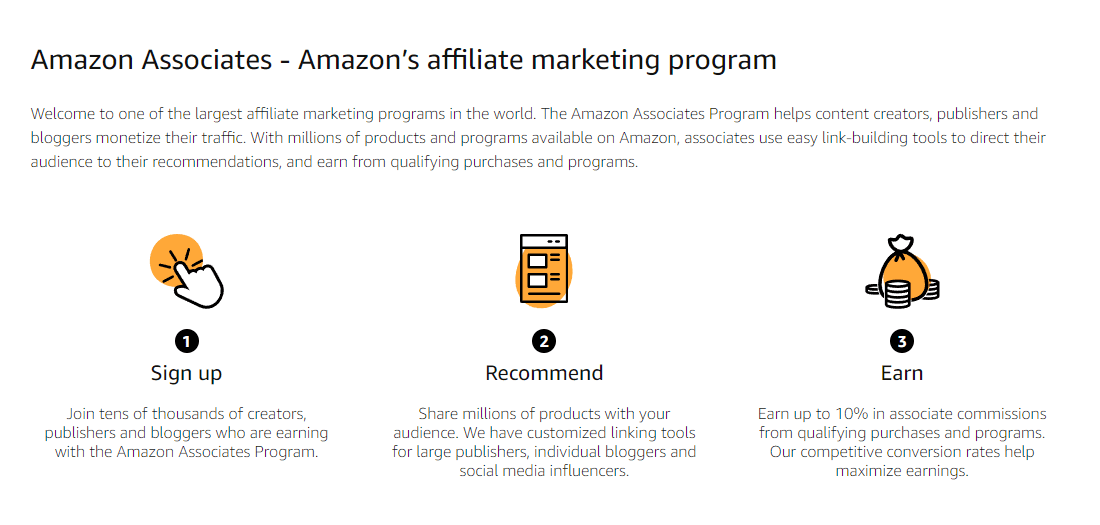 Amazon Associates is een van de meest populaire partnerprogramma's.