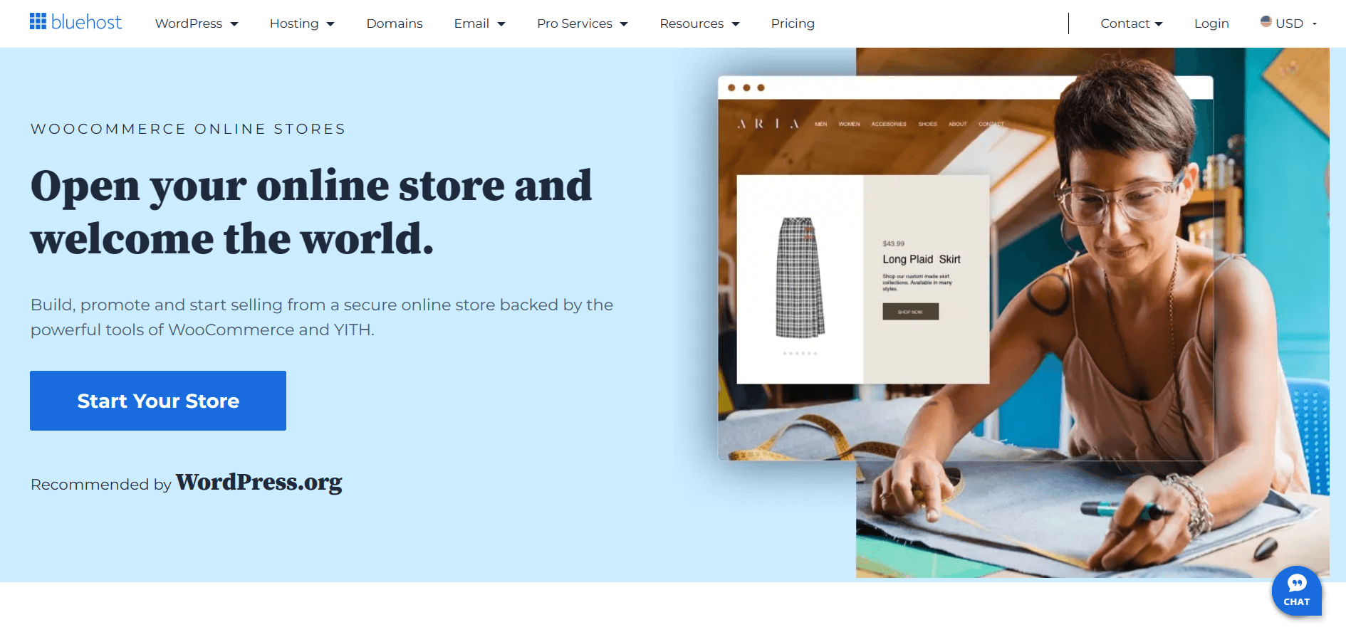 Start je e-commerce bedrijf met WooCommerce hosting van Bluehost.