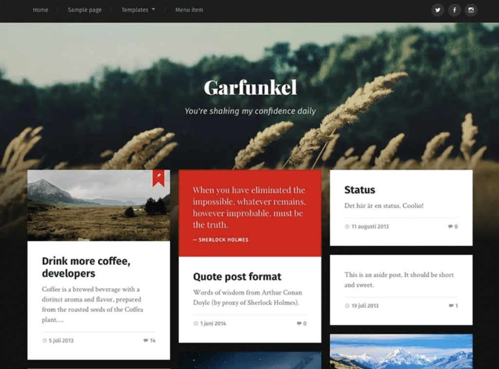 Garfunkel WordPress thema
