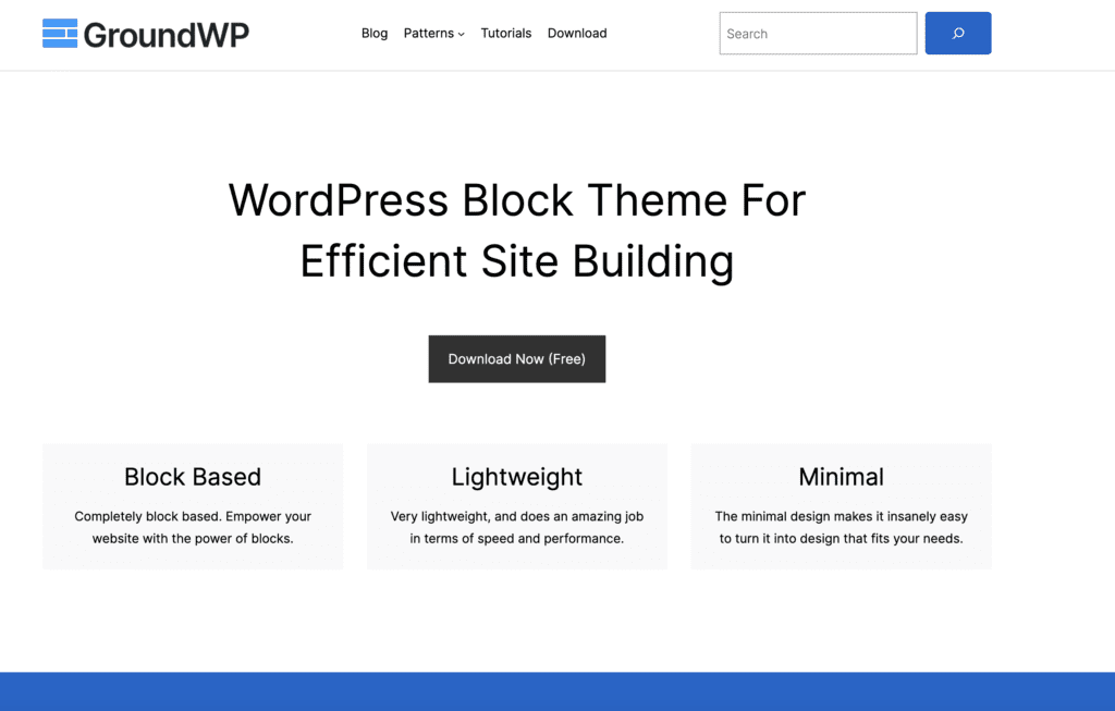 GroundWP WordPress blog thema