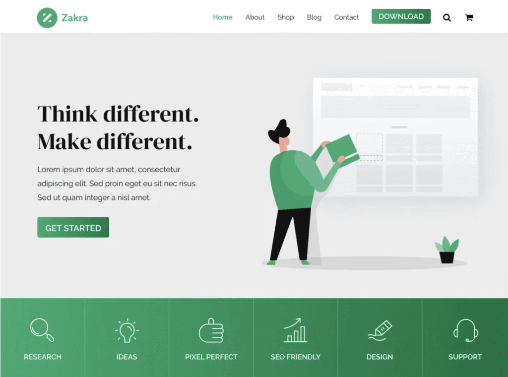 Zakra WordPress thema