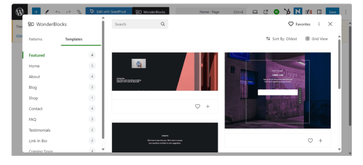Bluehost WonderBlocks