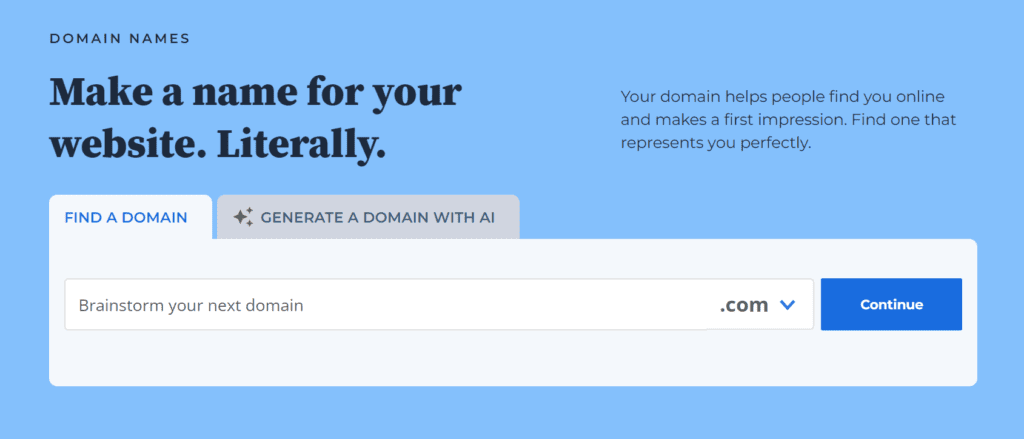 Bluehost domeinnaam zoeken