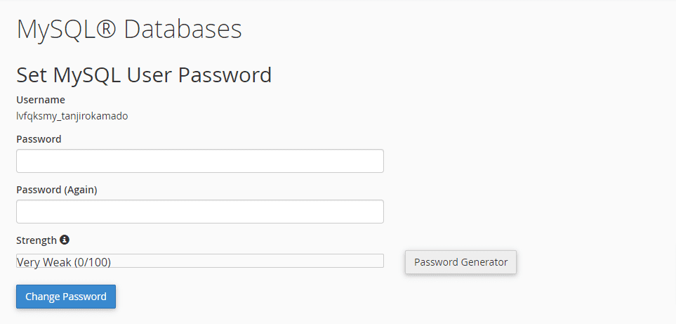 Hoe u het wachtwoord van uw MySQL-gebruiker kunt wijzigen.