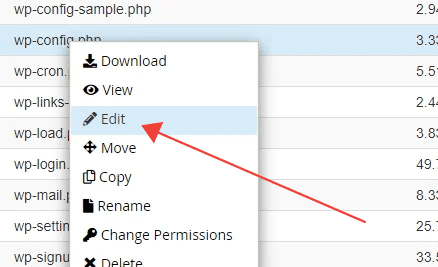 Selecteer Bewerken in het vervolgkeuzemenu om de code-editor te bewerken.