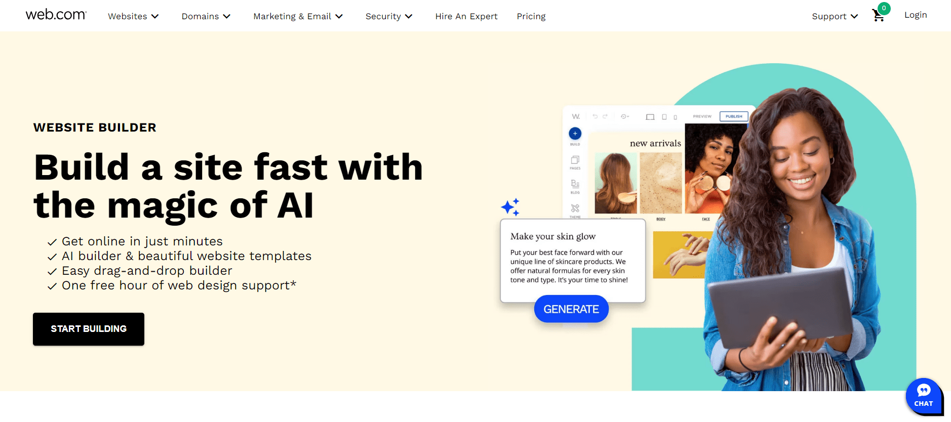 De Web.com website builder is een ideaal Squarespace alternatief voor ondernemers.