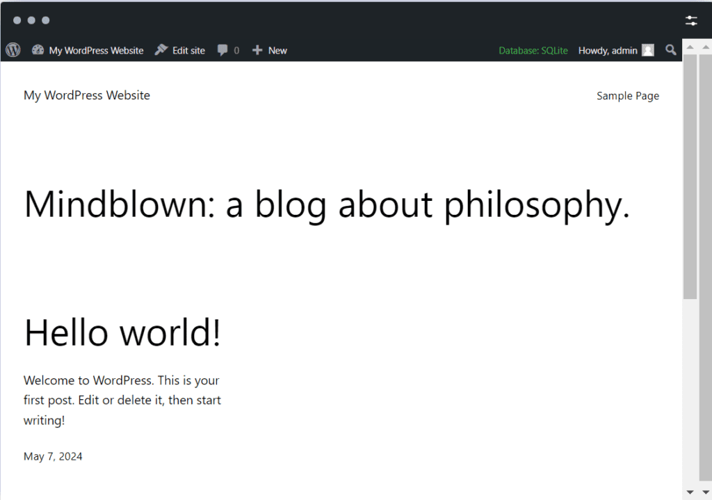 WordPress Speeltuin
