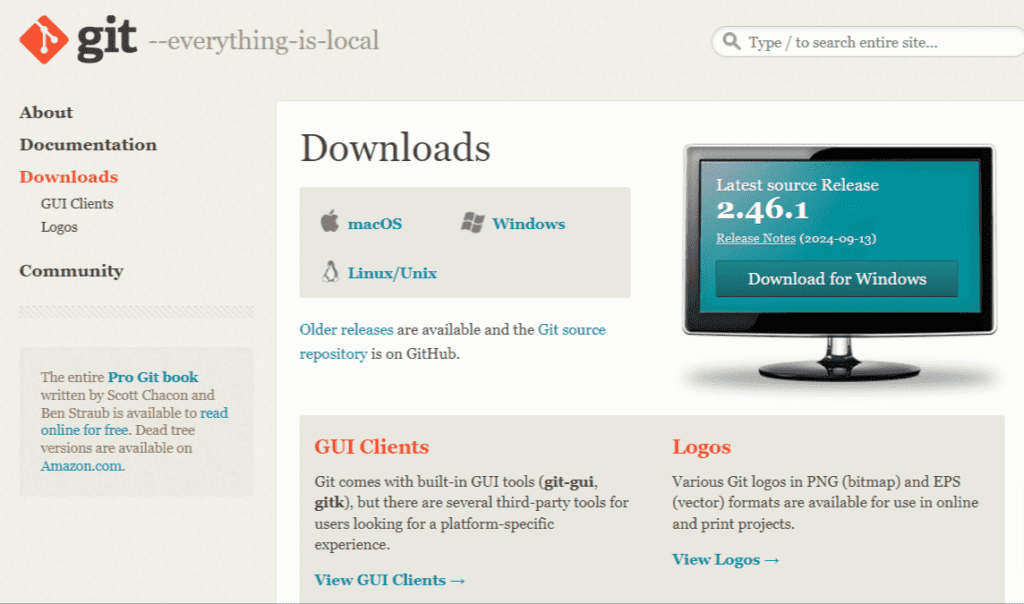 Git Downloads apparaten