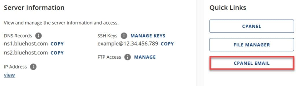 Navigeren naar CPANEL