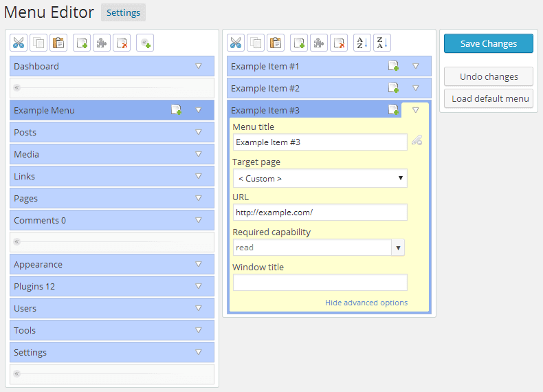 Menu-editor
