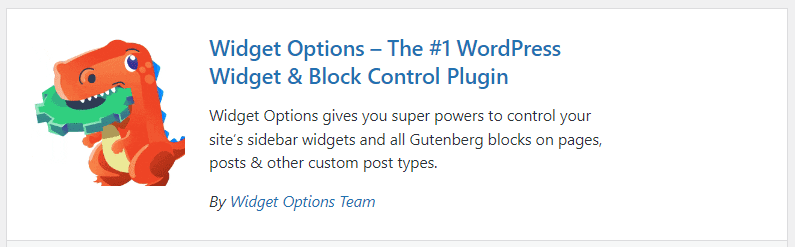 Plug-in voor widgetopties  