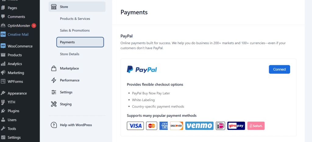 Woocommerce betalingen