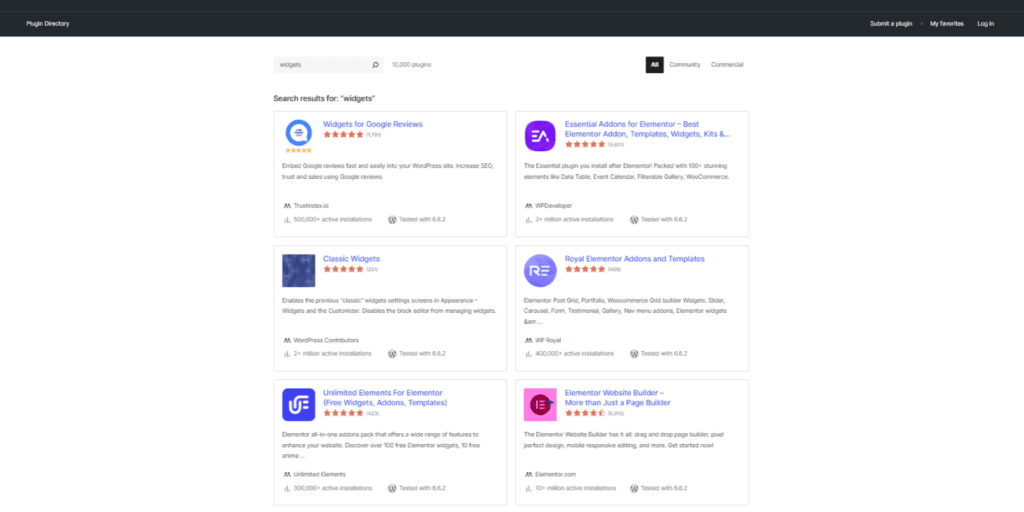 WordPress Widgets