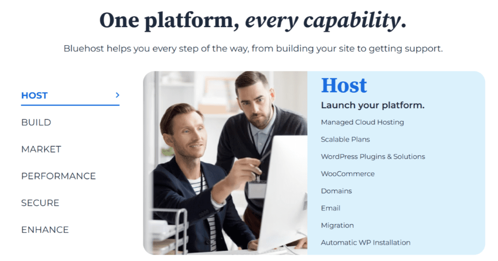 Bluehost Home