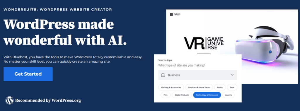 Bluehost Wondersuite