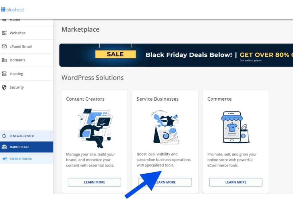 Bluehost WordPress-oplossingen