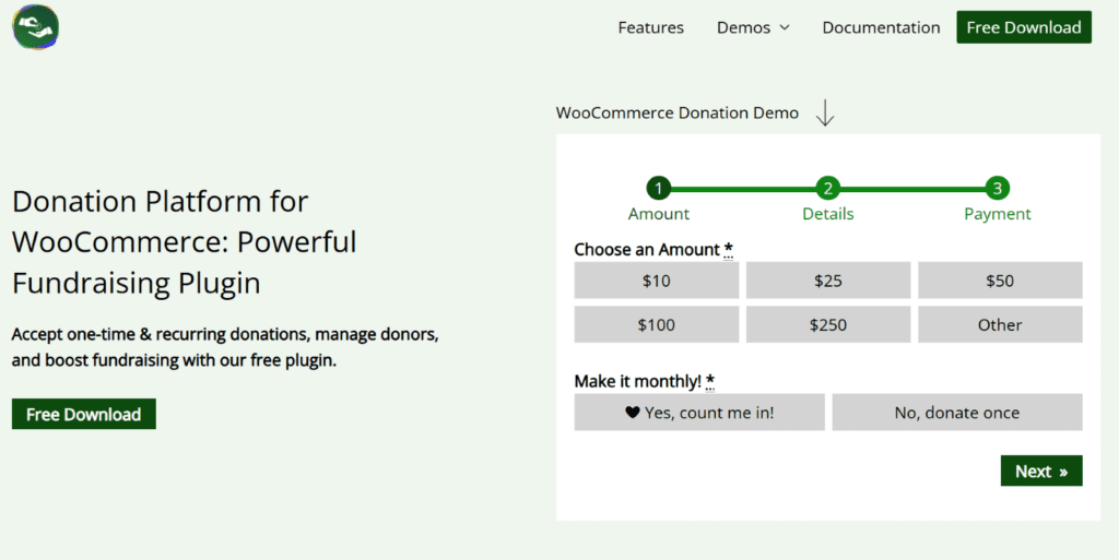 Donatieplatform voor WooCommerce