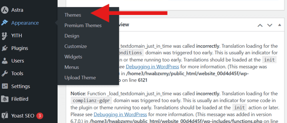 Thema's in WordPress