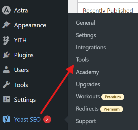 Tools in de Yoast SEO-plug-in