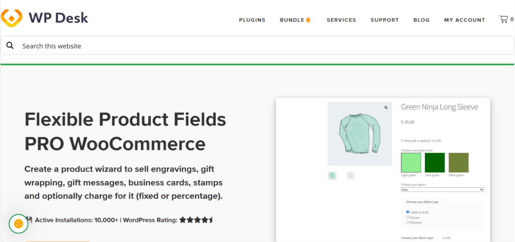 WP Desk Flexibele Productvelden