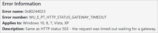 Windows update fout