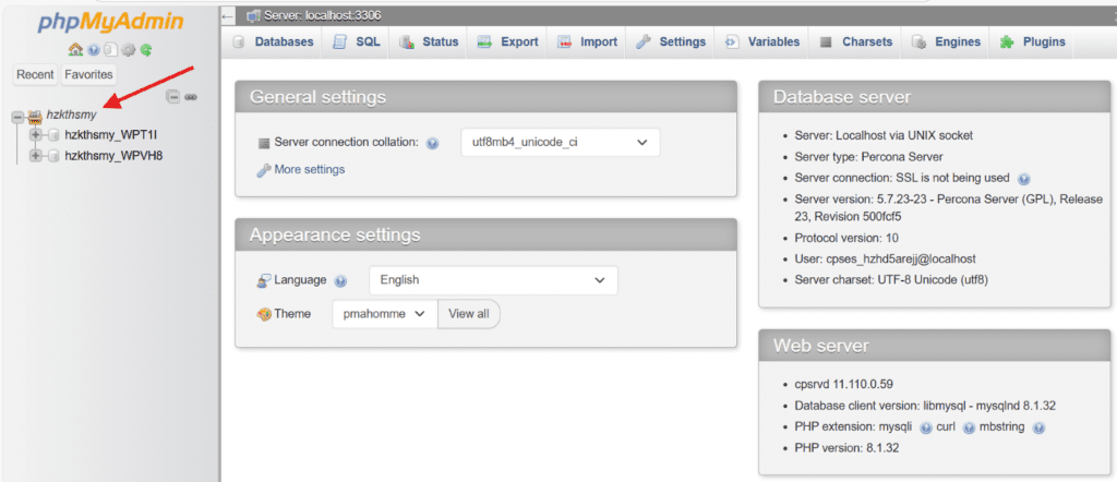 WordPress-paneel