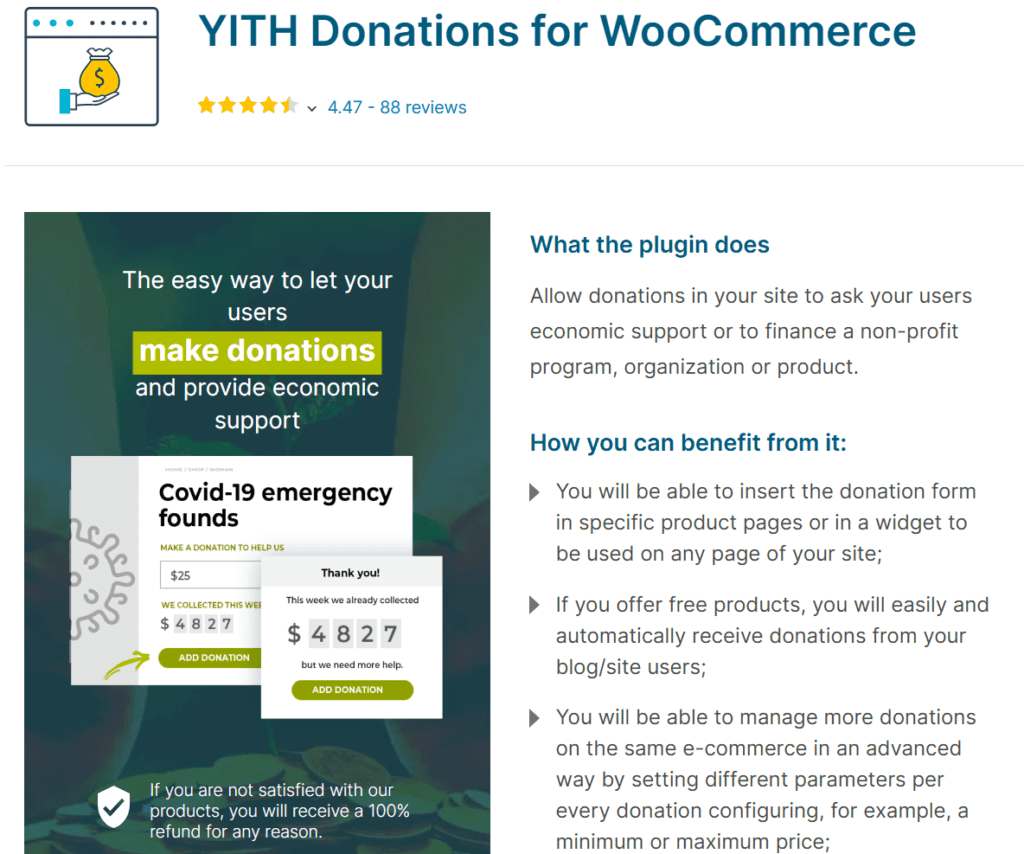 YITH Donaties