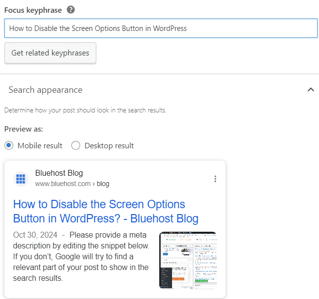 Yoast SEO-details