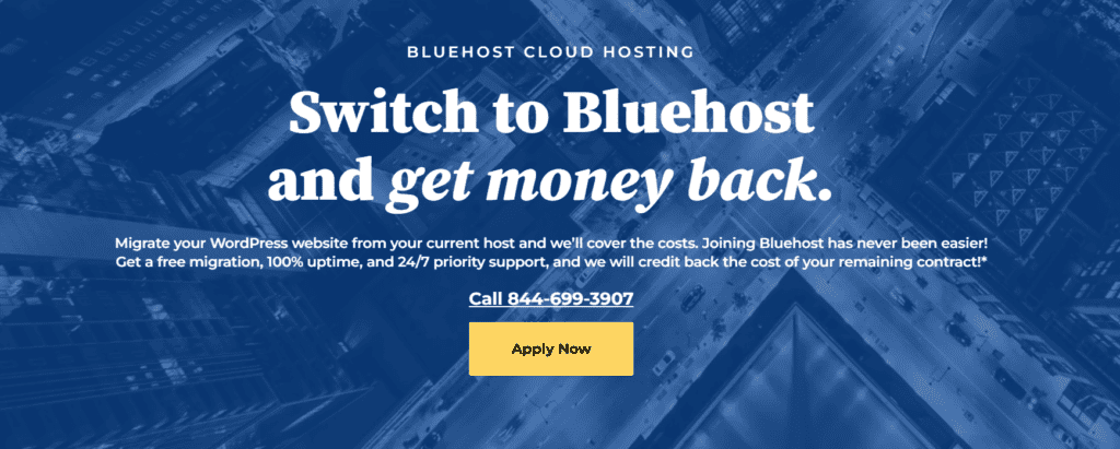 Bluehost-migratieservice