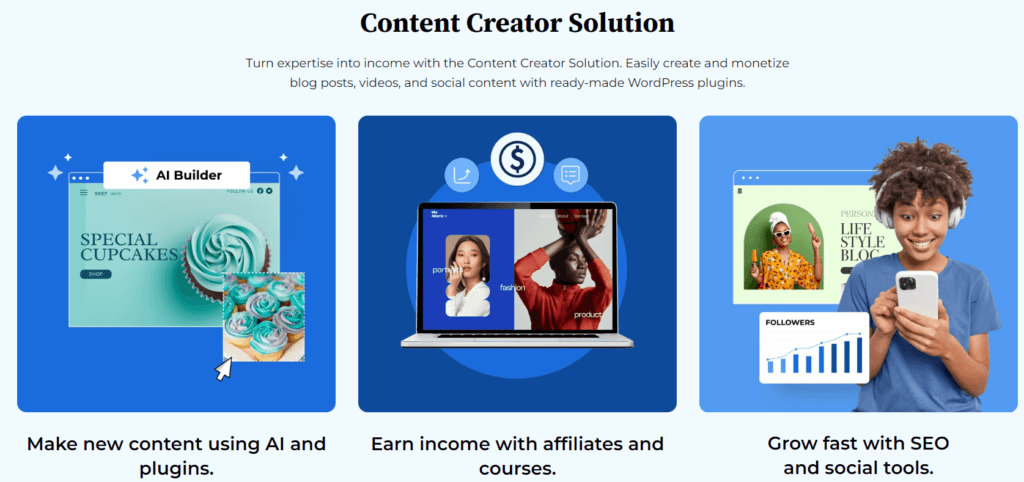 Bluehost WordPress Content Creator-oplossing