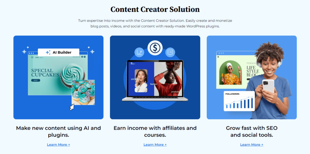 Bluehost WordPress Content Creator-oplossing