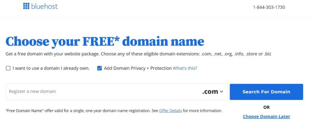 Bluehost domeinnaam