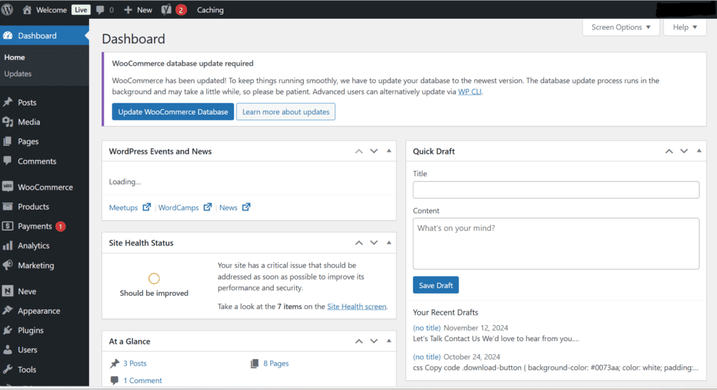 Log in op het dashboard.