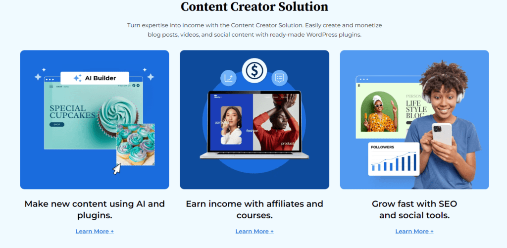 Bluehost WordPress Content Creator-oplossing