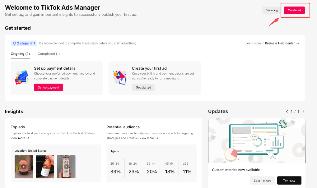 TikTok advertentiemanager