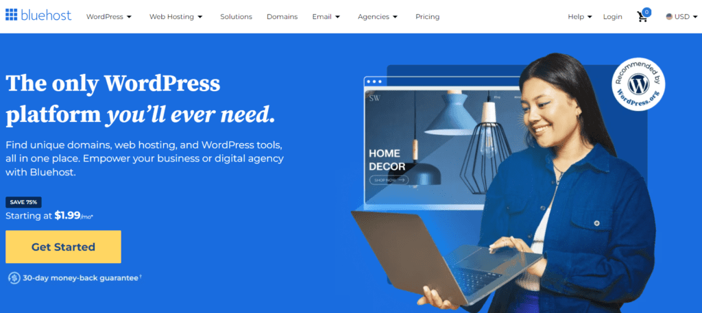 Bluehost WooCommerce hosting