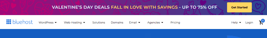 Bluehost Valentijnsdag aanbieding
