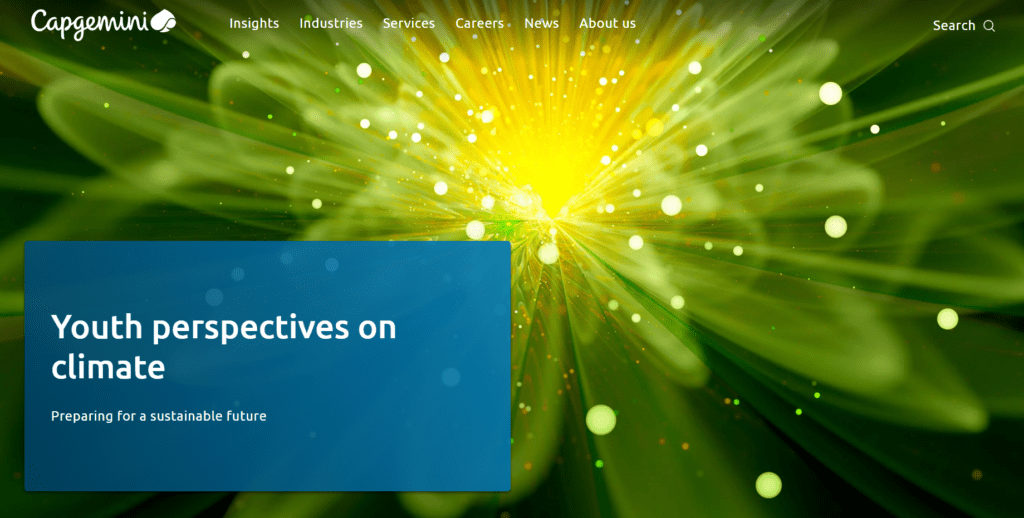 De site van Capgemini  