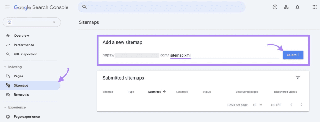 Sitemap stap