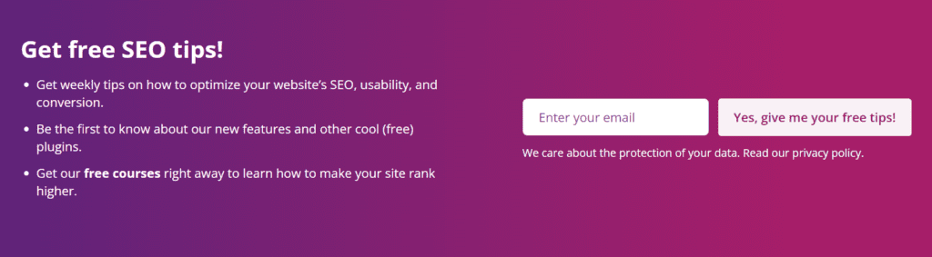 Yoast SEO CTA